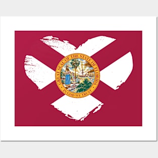 U.S. State - I Love Florida - Florida Flag Posters and Art